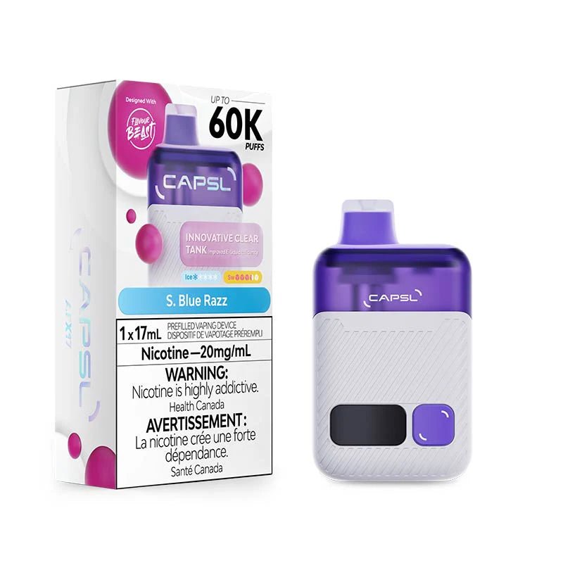 Shop CAPSL 60K Disposable by Flavour Beast - Blue Razz - at Vapeshop Mania