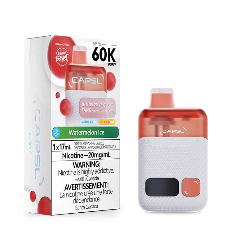 Shop CAPSL 60K Disposable by Flavour Beast - Watermelon Ice - at Vapeshop Mania