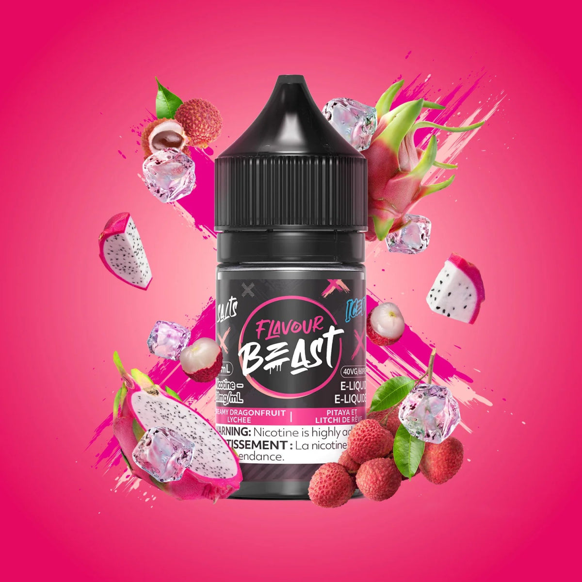 Dreamy Dragonfruit Lychee Iced by Flavour Beast - Salt Nic Vape Juice - Vapeshop Mania