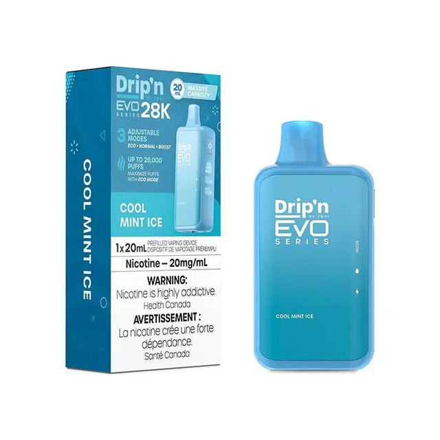 Drip'n by Envi EVO Series 28K Disposable - Cool Mint Ice - Vapeshop Mania