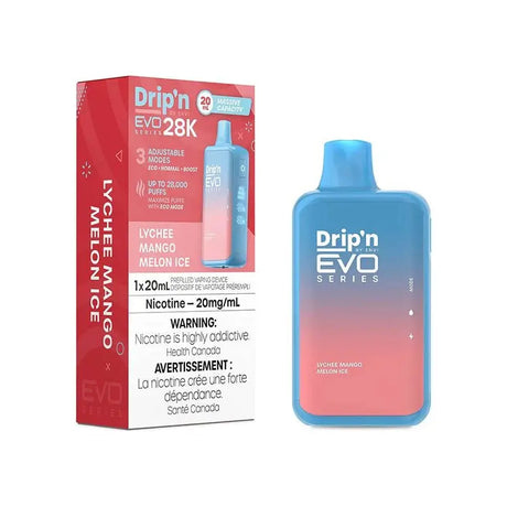 Drip'n by Envi EVO Series 28k Disposable - Lychee Mango Melon lce - Vapeshop Mania