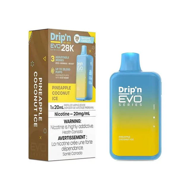 Drip'n by Envi EVO Series 28k Disposable - Pineapple Coconut lce - Vapeshop Mania