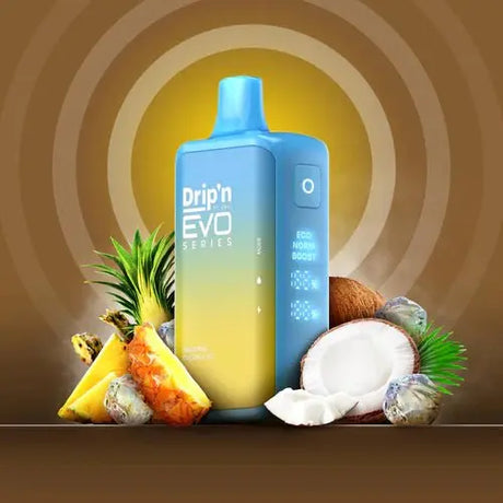Drip'n by Envi EVO Series 28k Disposable - Pineapple Coconut lce - Vapeshop Mania