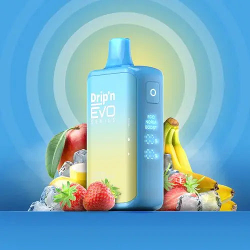 Drip'n by Envi EVO Series 28K Disposable - Strawberry Banana Mango Ice - Vapeshop Mania