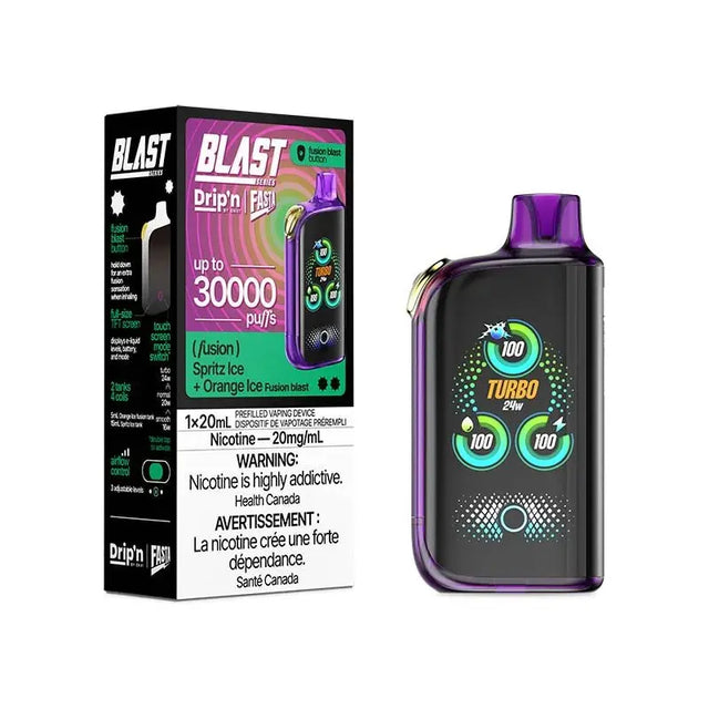 Drip'n by Envi x Fasta Blast 30K Disposable - Spritz Ice + Orange Ice (Fusion) - Vapeshop Mania