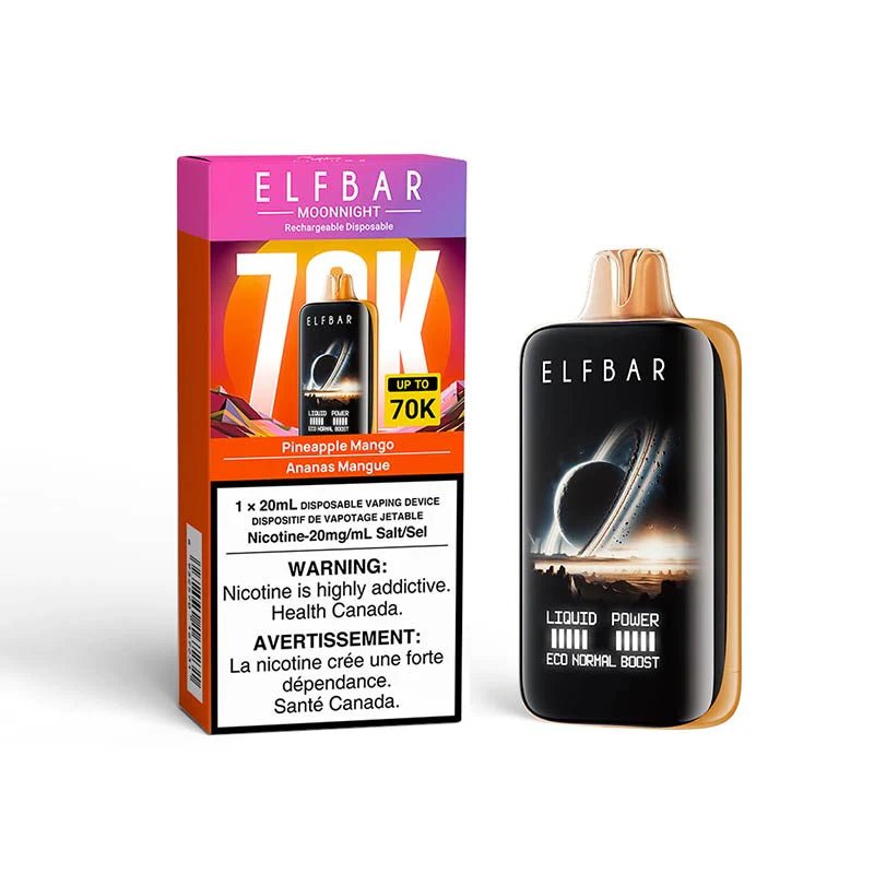 Shop ELF Bar MoonNight 70K Disposable - Pineapple Mango - at Vapeshop Mania