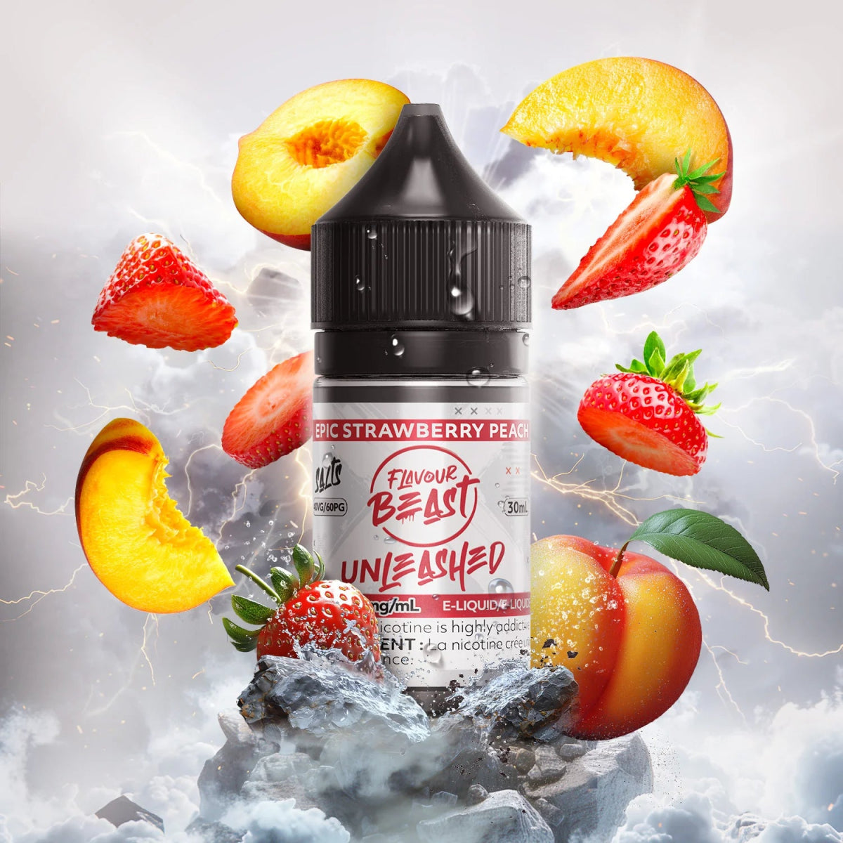 Epic Strawberry Peach Unleashed by Flavour Beast - Salt Nic Vape Juice - Vapeshop Mania
