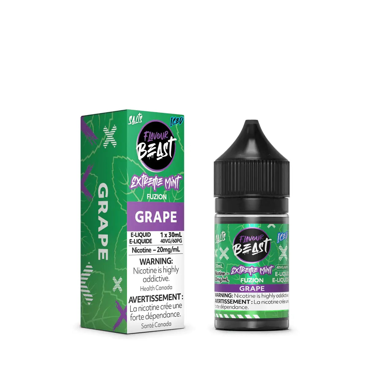 Extreme Mint Fuzion Grape (Iced) by Flavour Beast - Salt Nic Vape Juice - Vapeshop Mania