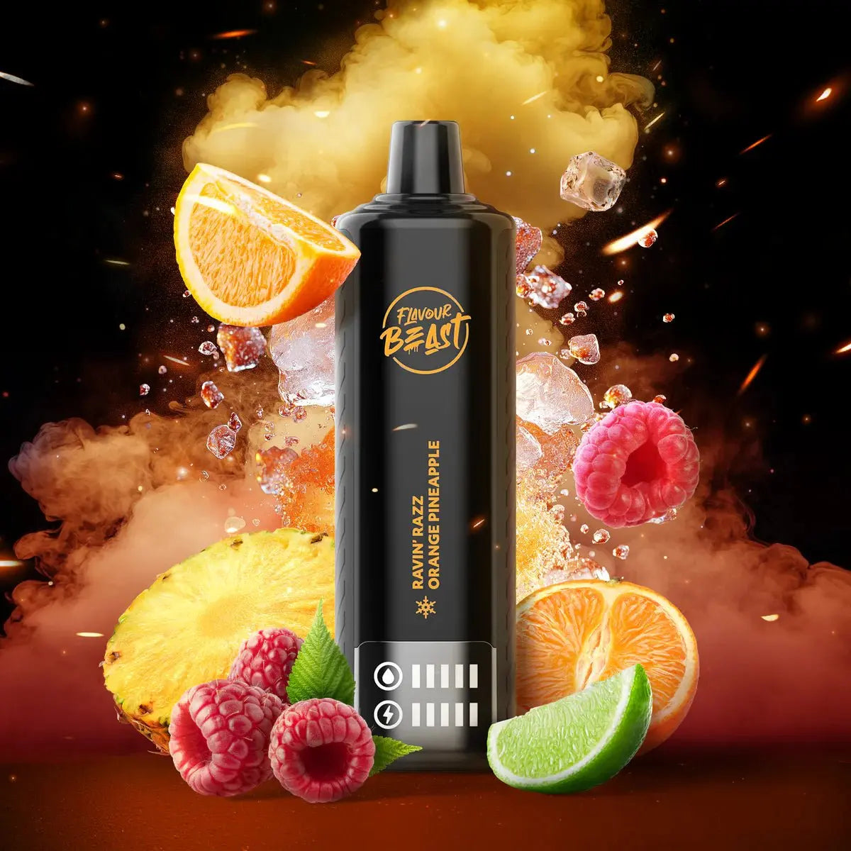Flavour Beast Beast Bar 15K Disposable - Ravin' Razz Orange Pineapple (Low Ice) - Vapeshop Mania