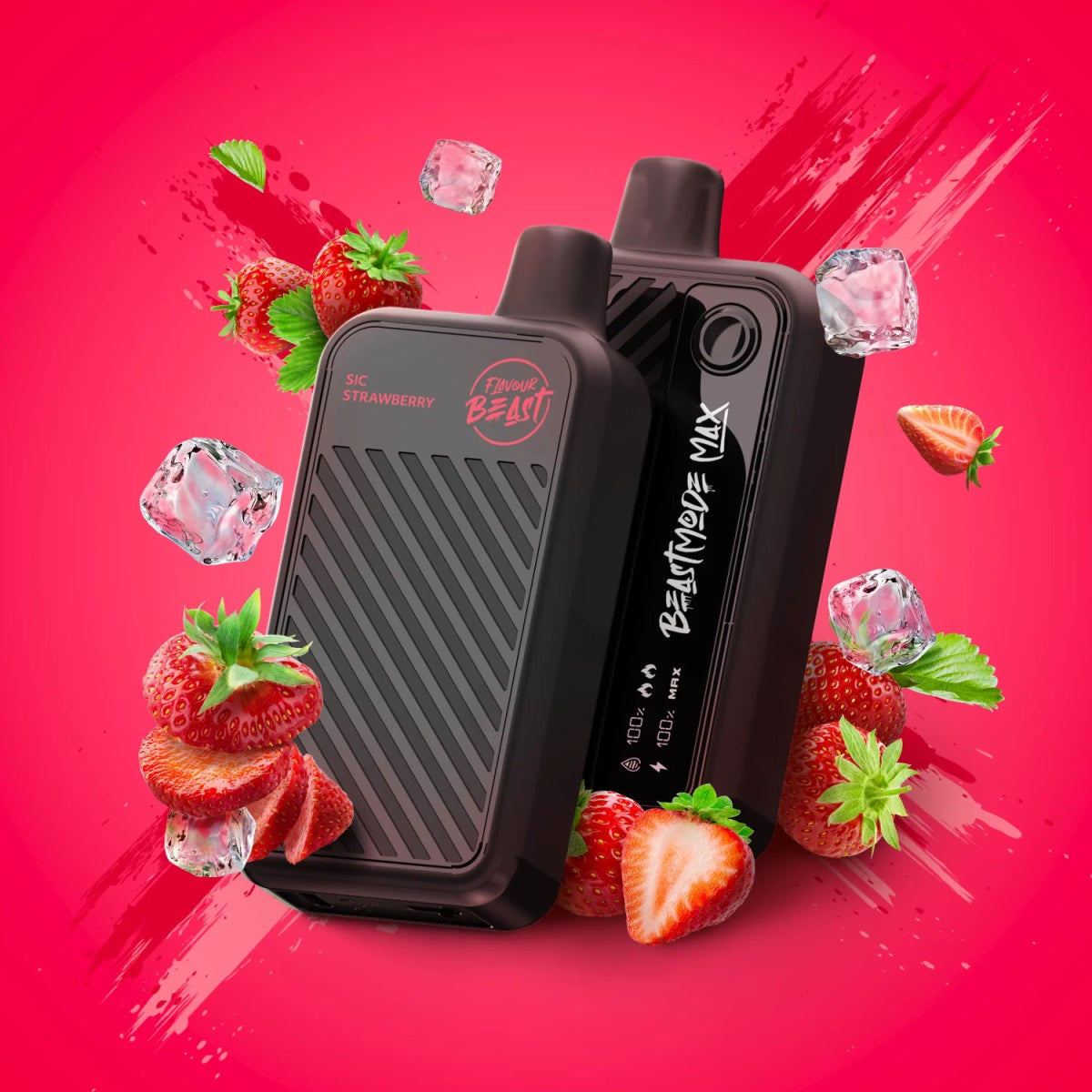 Flavour Beast Beast Mode Max 18K Disposable - Sic Strawberry (Iced) - Vapeshop Mania