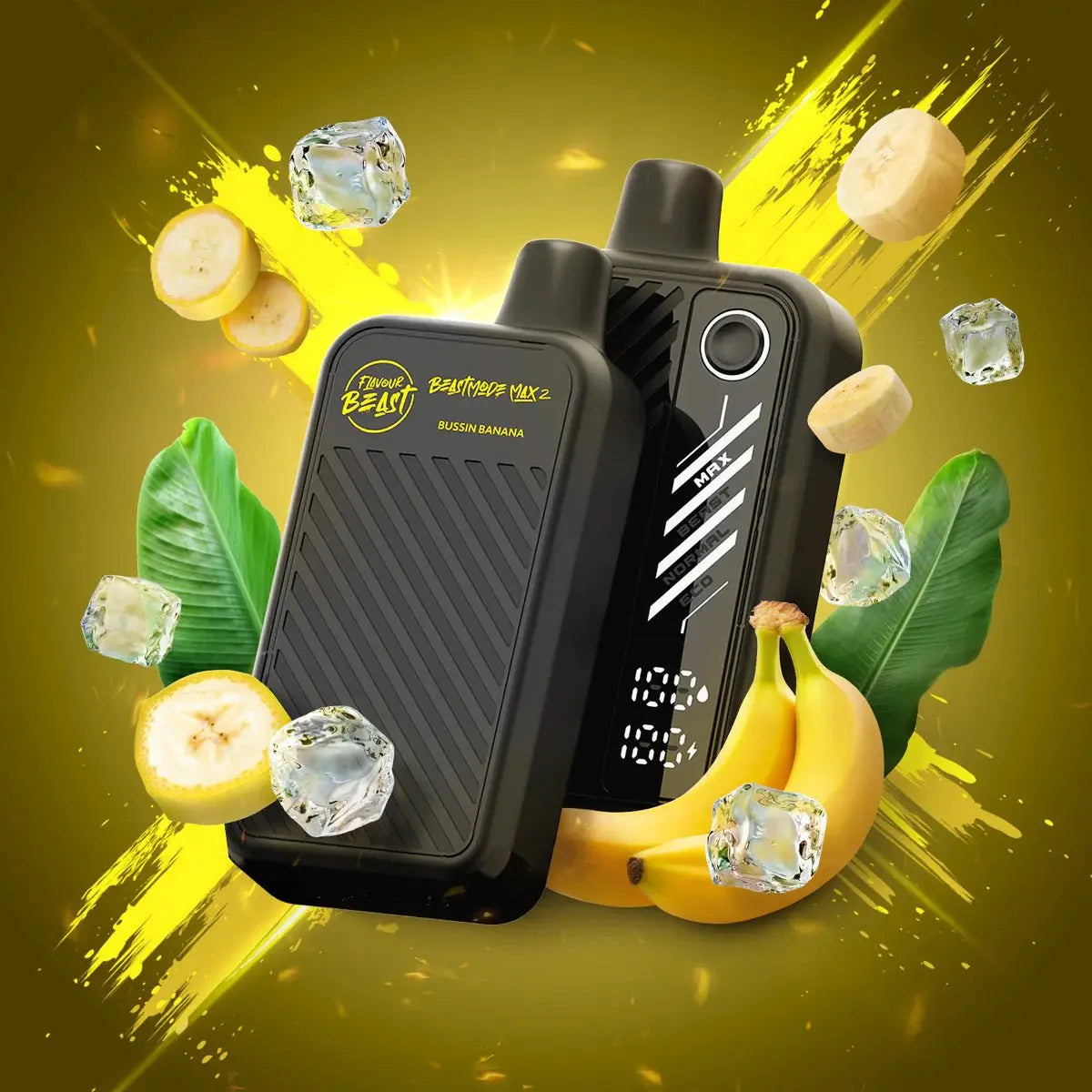 Flavour Beast Beast Mode Max 2 50K Disposable - Bussin Banana Iced - Vapeshop Mania