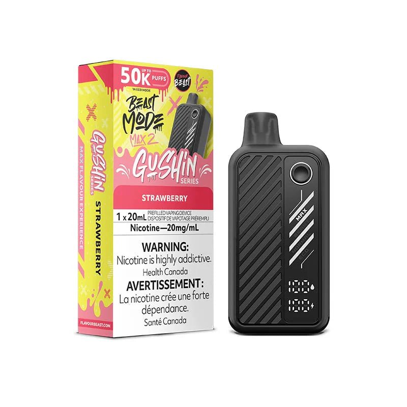 Shop Flavour Beast Beast Mode Max 2 50K Disposable - Gushin Strawberry - at Vapeshop Mania