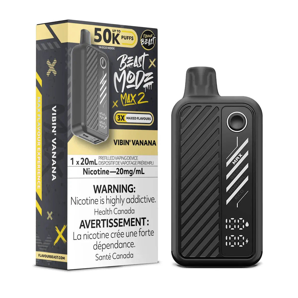 Flavour Beast Beast Mode Max 2 50K Disposable - Vibin' Vanana - Vapeshop Mania