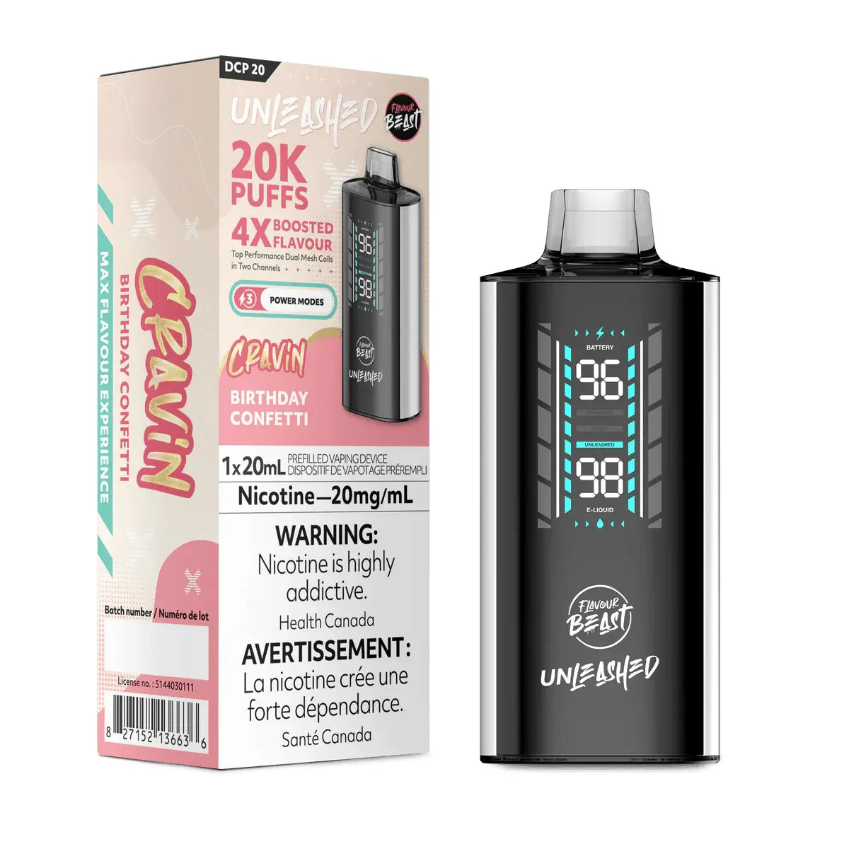 Flavour Beast Unleashed DCP 20K Disposable - Birthday Confetti - Vapeshop Mania