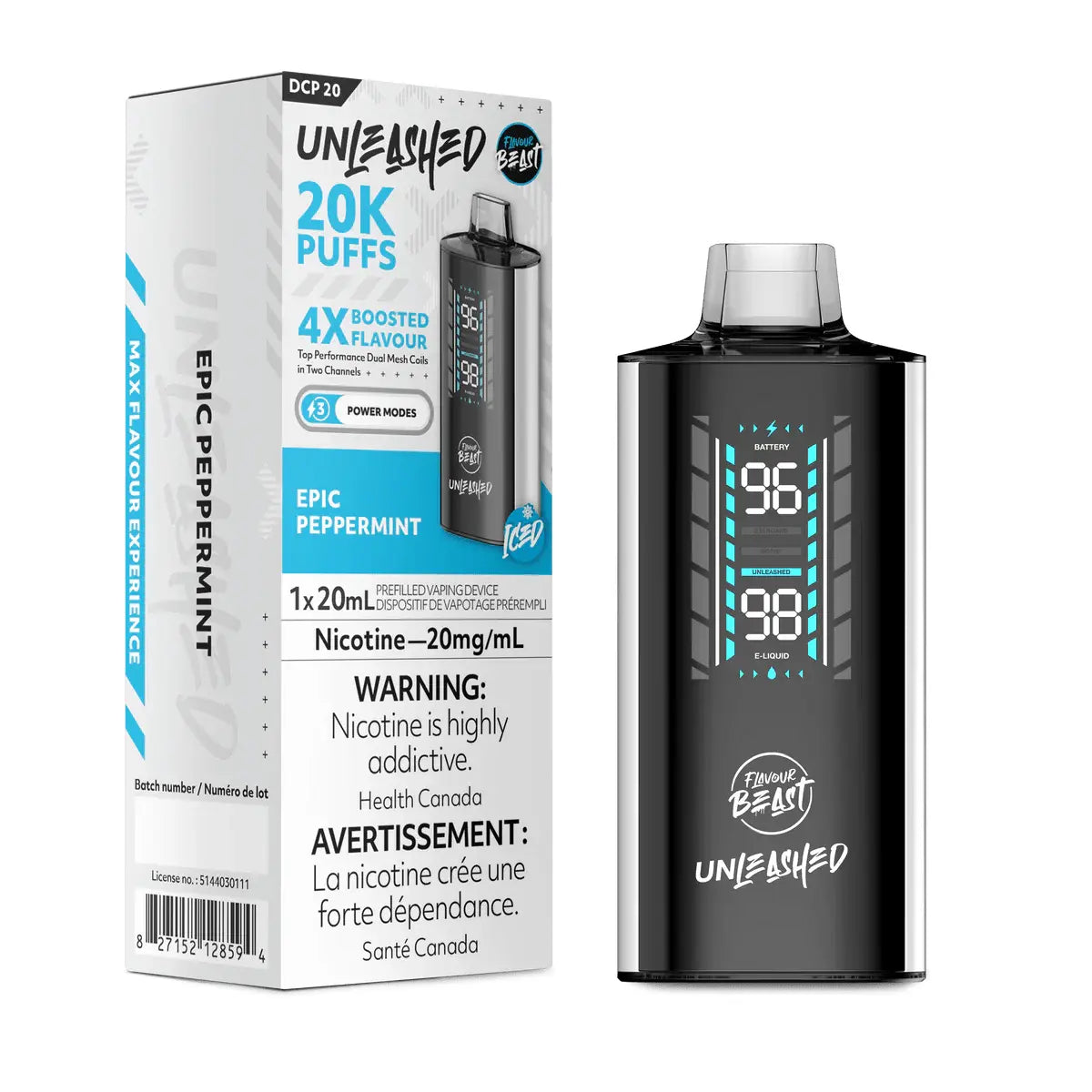 Flavour Beast Unleashed DCP 20K Disposable - Epic Peppermint (Iced) - Vapeshop Mania