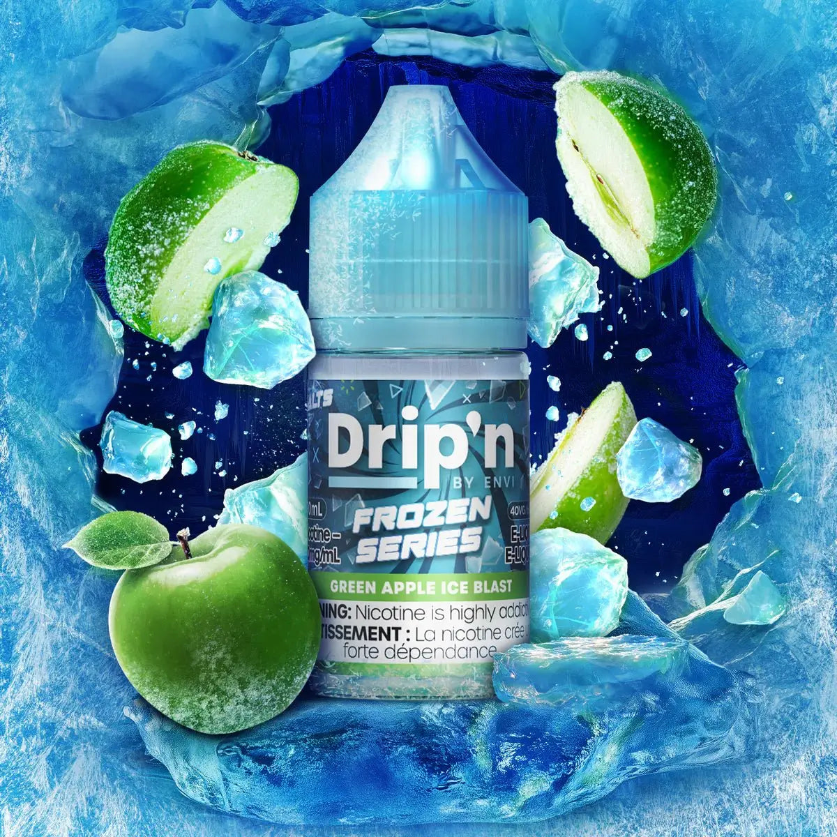 Shop Green Apple Ice Blast by Drip'n Envi Frozen - Salt Nic Vape Juice - at Vapeshop Mania