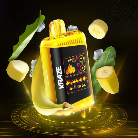 Kraze HD Mega 20K Disposable - Banana Ice - Vapeshop Mania