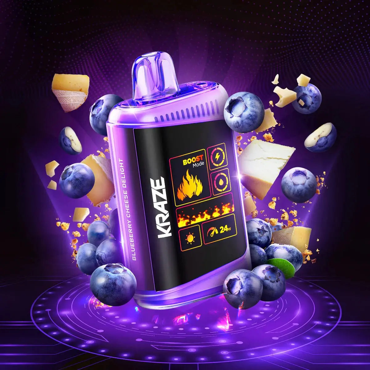 Kraze HD Mega 20K Disposable - Blueberry Cheese Delight - Vapeshop Mania
