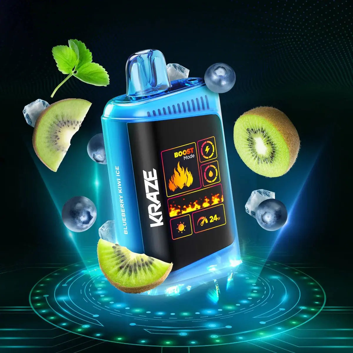 Kraze HD Mega 20K Disposable - Blueberry Kiwi Ice - Vapeshop Mania