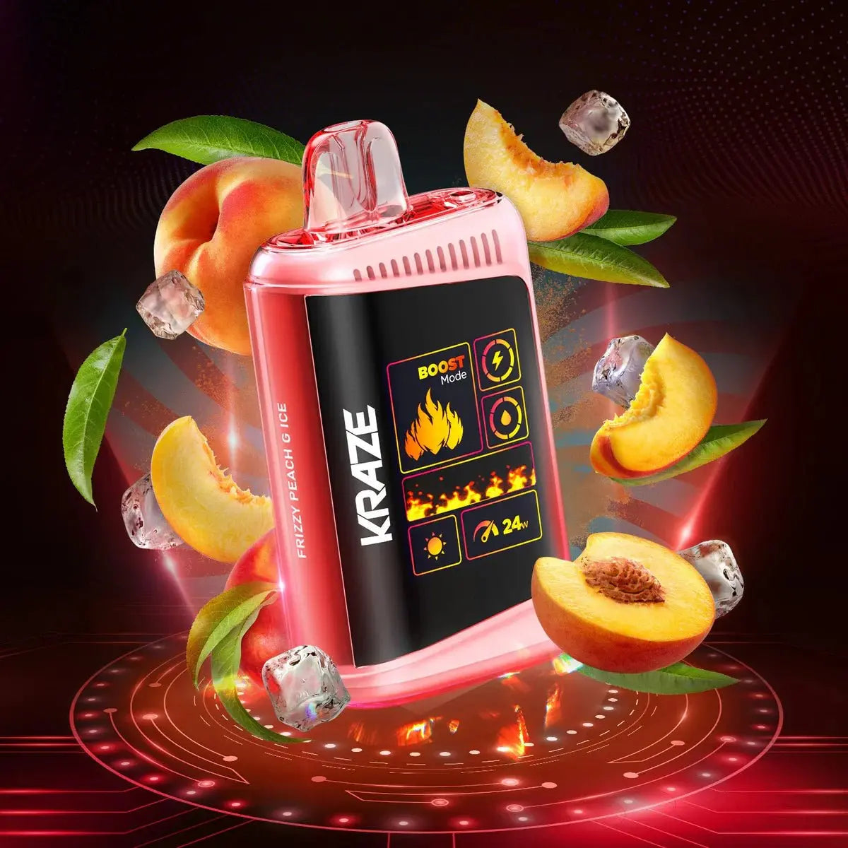 Kraze HD Mega 20K Disposable - Frizzy Peach G Ice - Vapeshop Mania