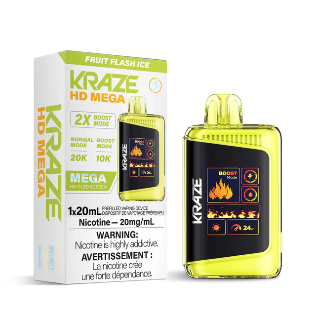 Kraze HD Mega 20K Disposable - Fruit Flash Ice - Vapeshop Mania