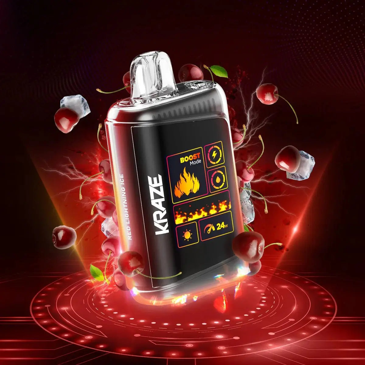 Kraze HD Mega 20K Disposable - Red Lightning Ice - Vapeshop Mania