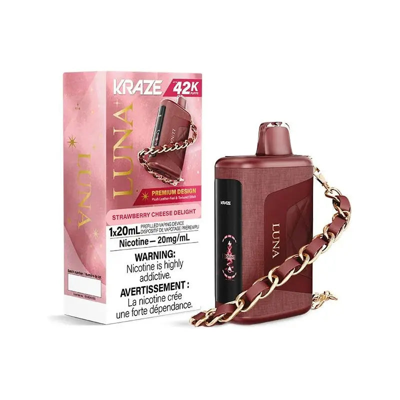 Kraze Luna 42K Disposable - Strawberry Cheese Delight - Vapeshop Mania