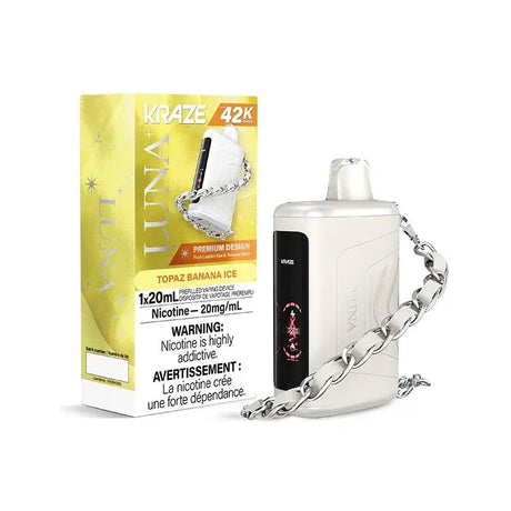 Kraze Luna 42K Disposable - Topaz Banana Ice - Vapeshop Mania