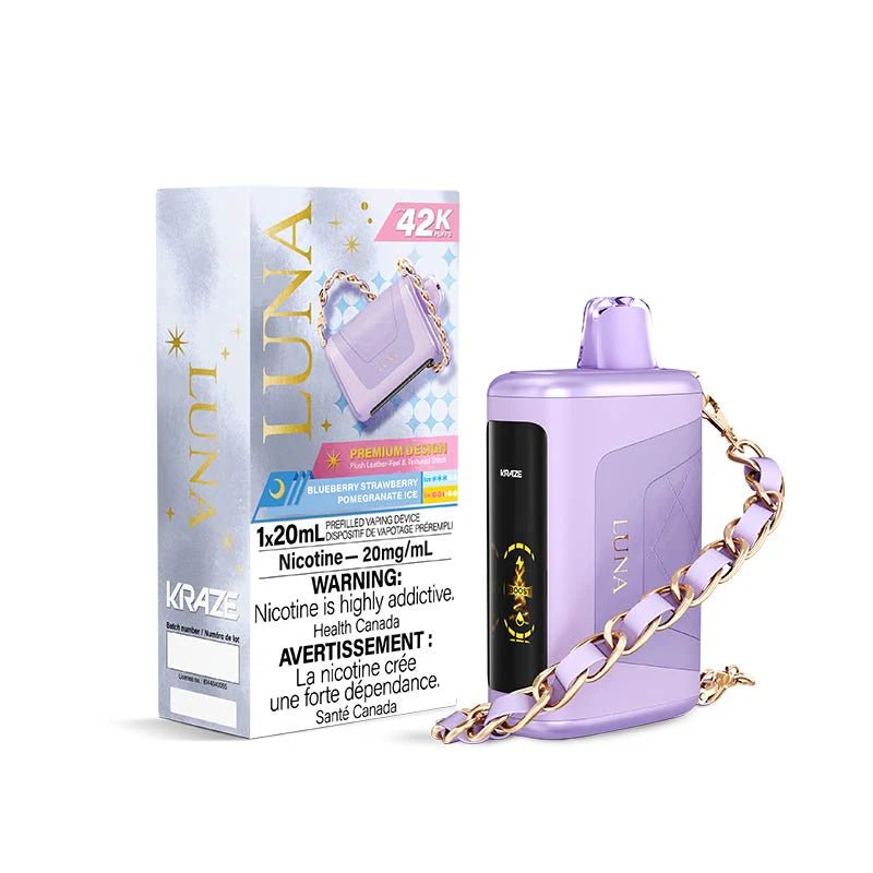 Shop Kraze Luna Disposable - Blueberry Strawberry Pomegranate Ice - at Vapeshop Mania