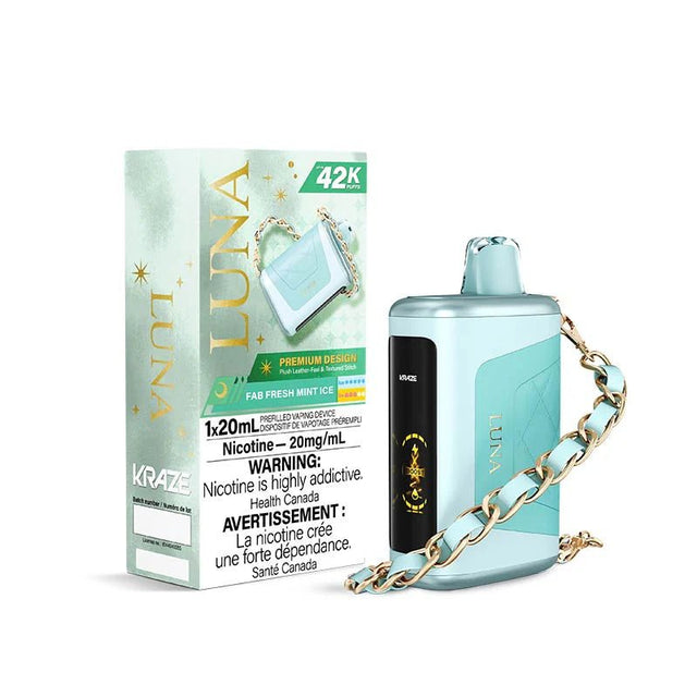 Shop Kraze Luna Disposable - Fab Fresh Mint Ice - at Vapeshop Mania