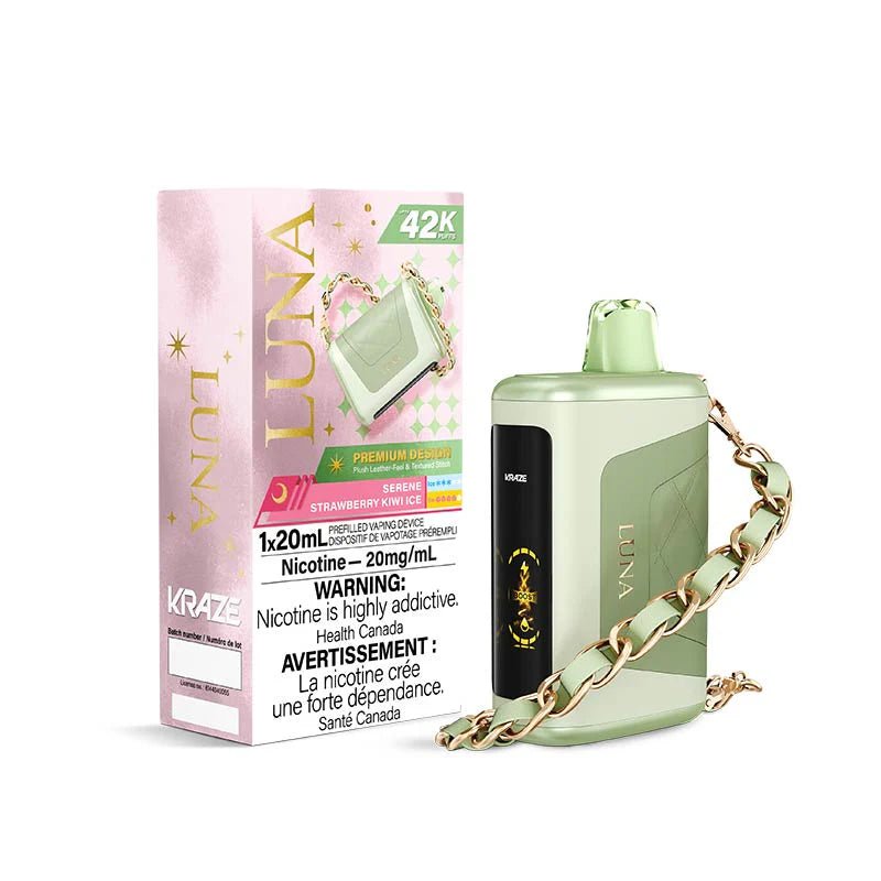Shop Kraze Luna Disposable - Serene Strawberry Kiwi Ice - at Vapeshop Mania
