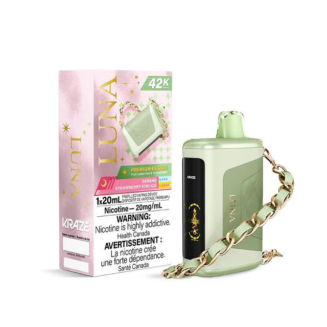 Shop Kraze Luna Disposable - Serene Strawberry Kiwi Ice - at Vapeshop Mania