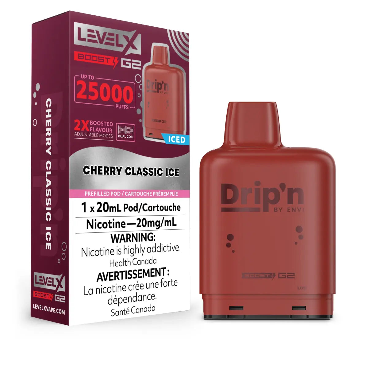 Level X Drip'n Boost 25K Pod 20ml - Cherry Classic - Vapeshop Mania