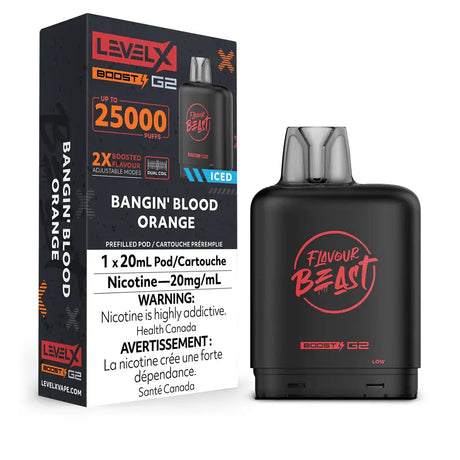 Level X Flavour Beast Boost 25K Pod 20ml - Bangin' Blood Orange (Iced) - Vapeshop Mania