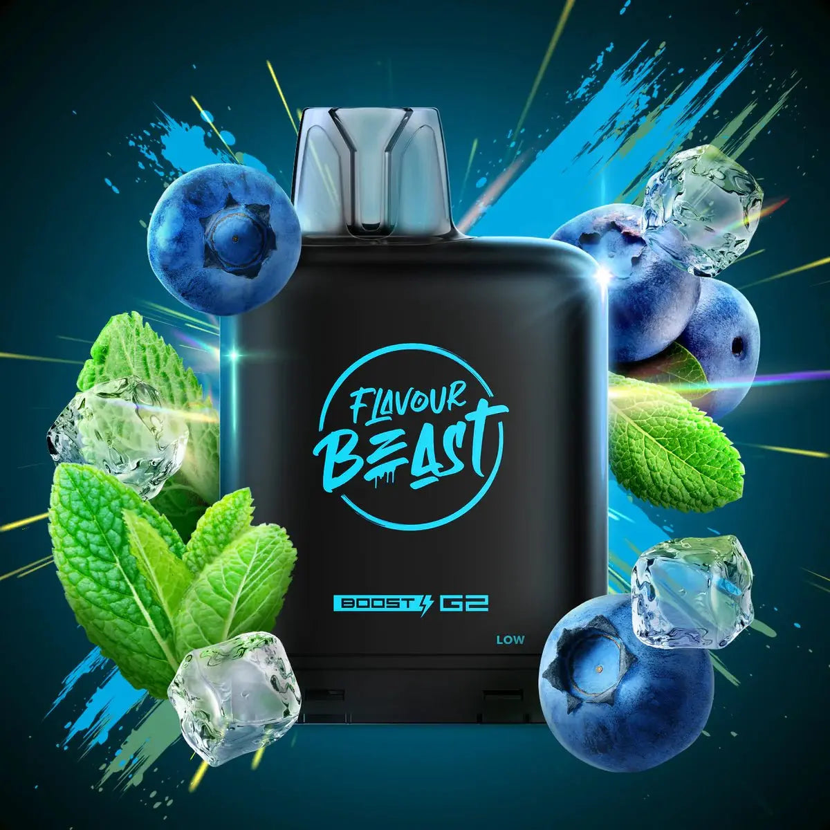 Level X Flavour Beast Boost 25K Pod 20ml - Blessed Blueberry Mint (Iced) - Vapeshop Mania