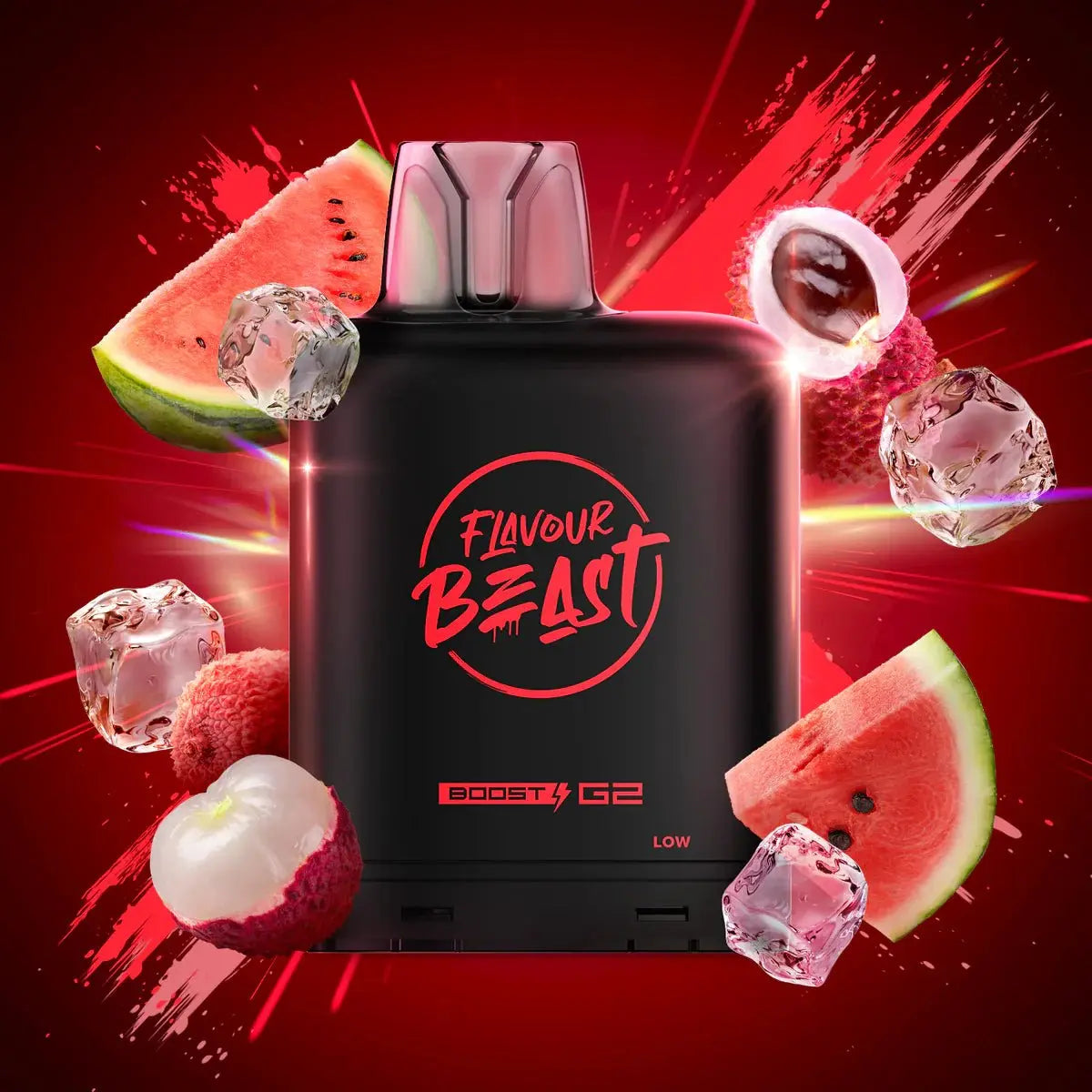 Level X Flavour Beast Boost 25K Pod 20ml - Lit Lychee Watermelon (Iced) - Vapeshop Mania