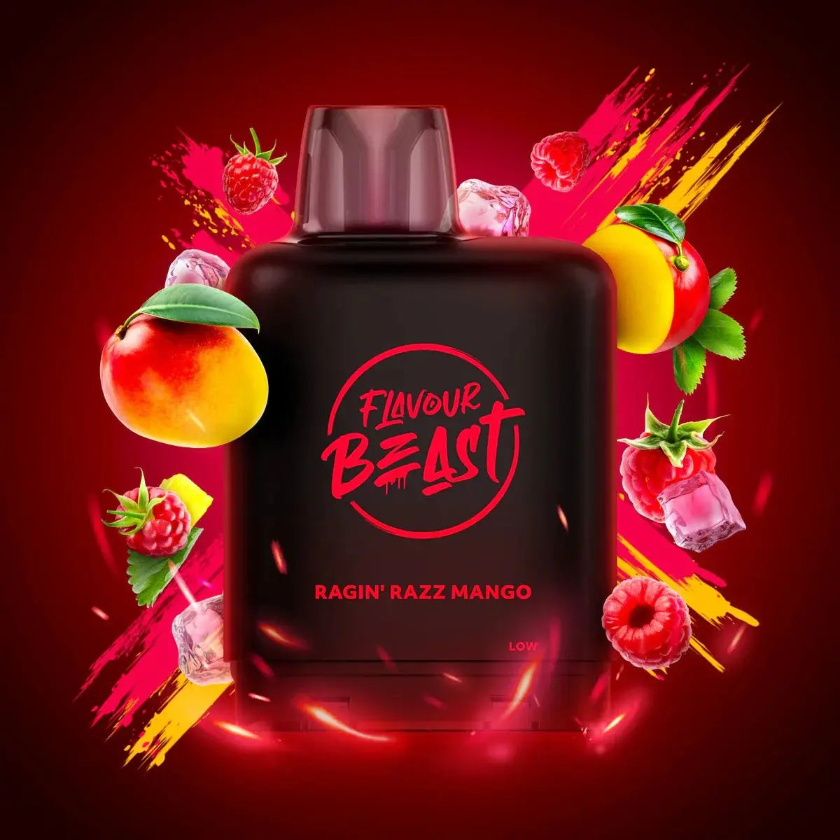 Level X Flavour Beast Boost 25K Pod 20ml - Ragin' Razz Mango (Iced) - Vapeshop Mania