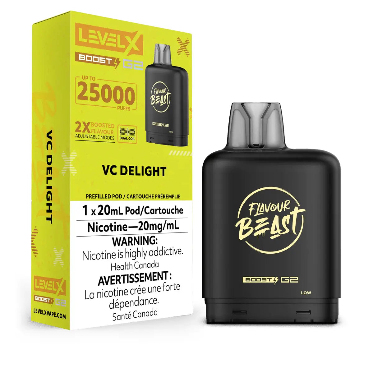 Level X Flavour Beast Boost 25K Pod 20ml - VC Delight - Vapeshop Mania