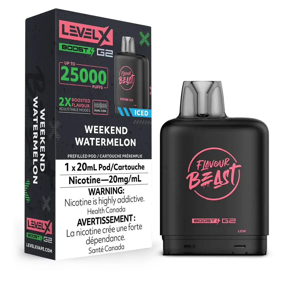 Level X Flavour Beast Boost 25K Pod 20ml - Weekend Watermelon (Iced) - Vapeshop Mania