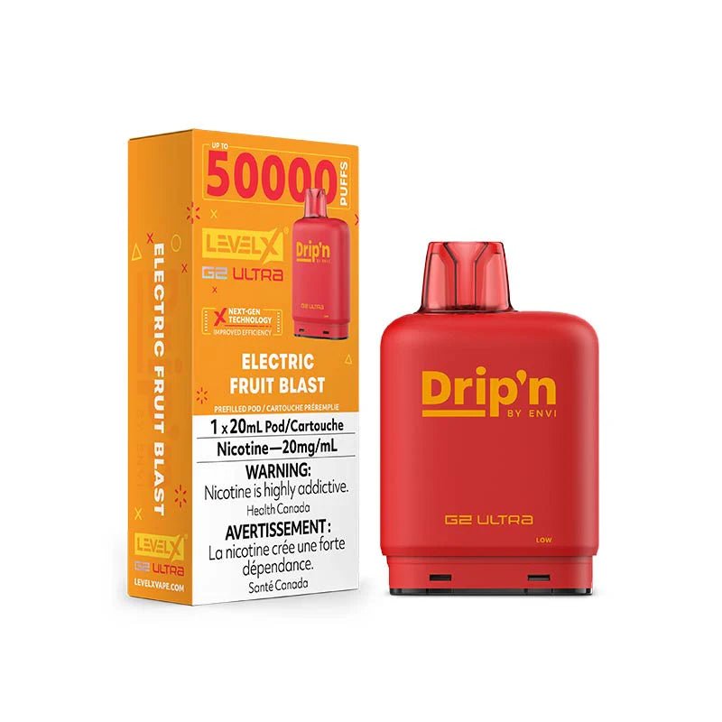 Shop Level X Flavour Beast Drip'n Ultra 50K Pod 20ml - Electric Fruit Blast - at Vapeshop Mania