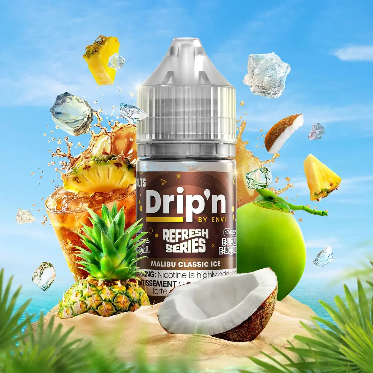 Shop Malibu Classic Ice by Drip'n Envi Refresh - Salt Nic Vape Juice - at Vapeshop Mania