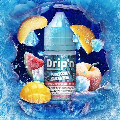 Shop Mango Peach Watermelon Ice Blast by Drip'n Envi Frozen - Salt Nic Vape Juice - at Vapeshop Mania