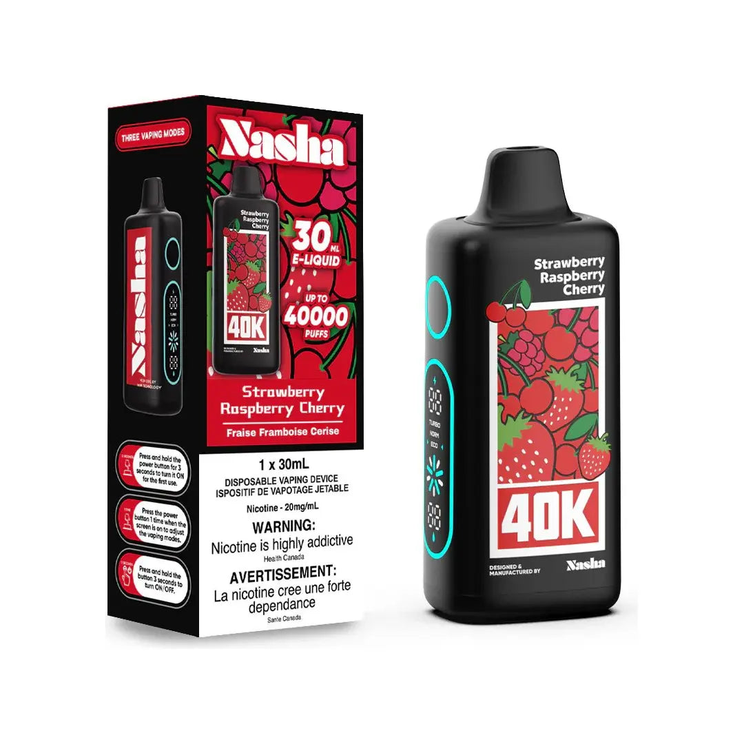 Shop Nasha 40K Disposable - Strawberry Raspberry Cherry - at Vapeshop Mania