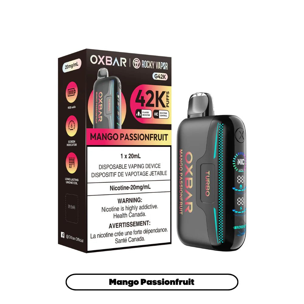 Shop OXBAR G42K Disposable - Mango Passionfruit - at Vapeshop Mania