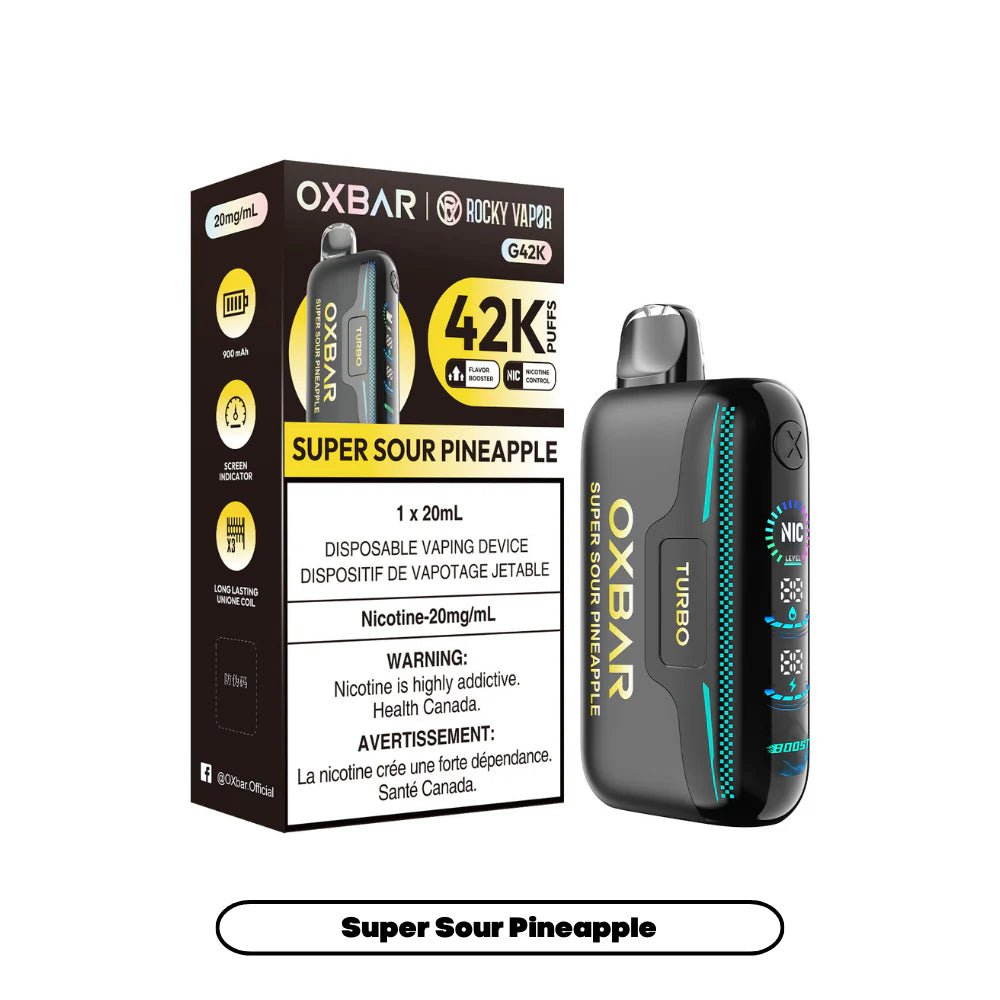 Shop OXBAR G42K Disposable - Super Sour Pineapple - at Vapeshop Mania