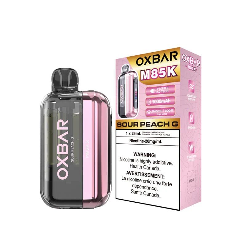 Shop OXBAR M85K Disposable - Sour Peach G - at Vapeshop Mania