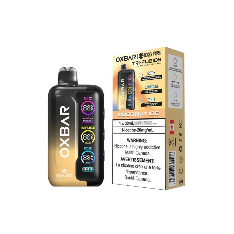 Shop OXBAR Tri Fusion 45K Disposable - Coconut Ice - at Vapeshop Mania