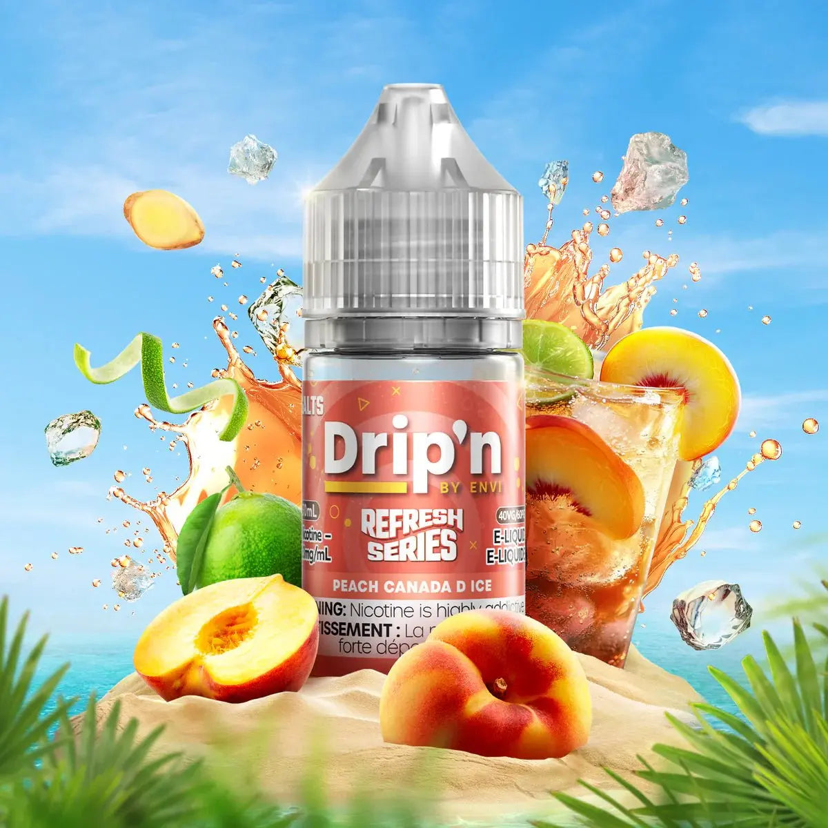 Shop Peach Canada D Ice by Drip'n Envi Refresh - Salt Nic Vape Juice - at Vapeshop Mania