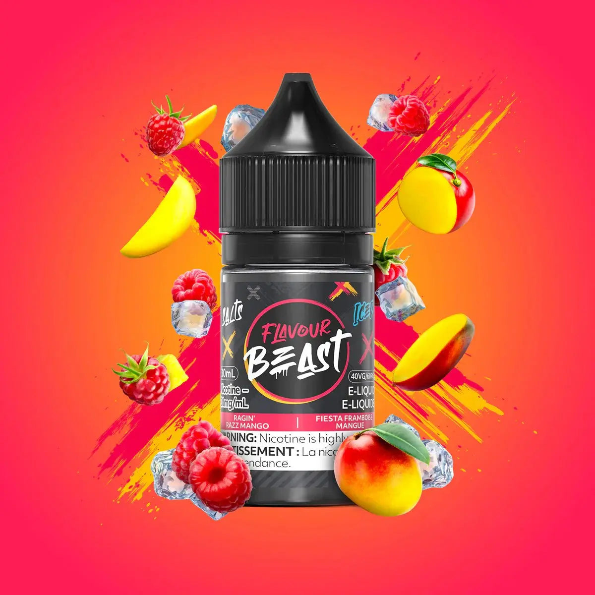 Ragin' Razz Mango Iced by Flavour Beast - Salt Nic Vape Juice - Vapeshop Mania