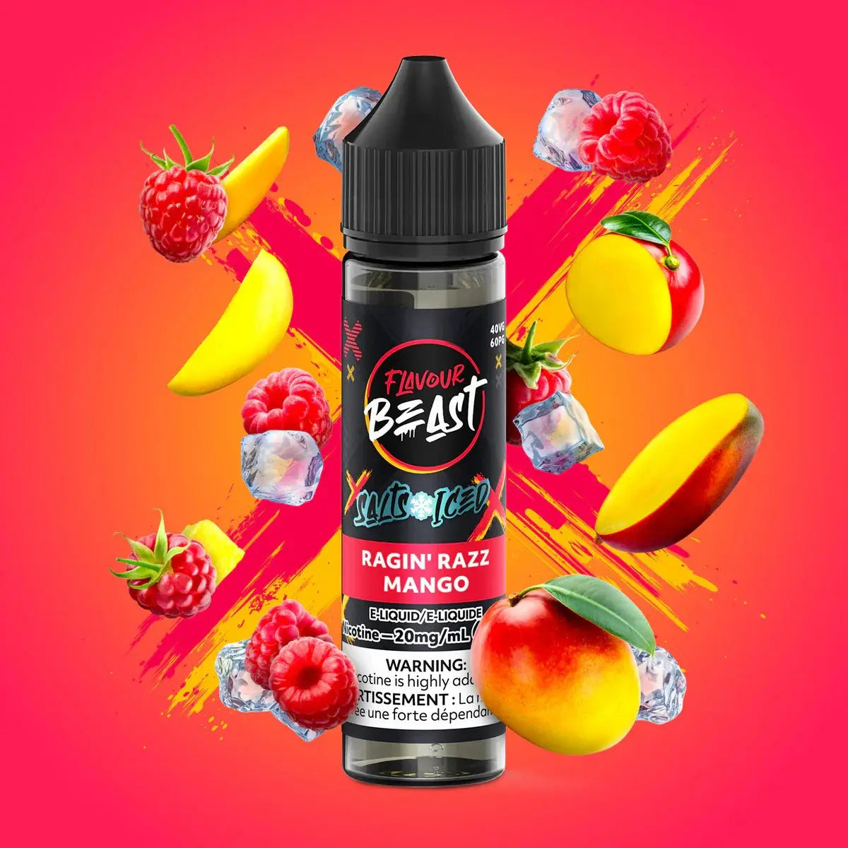 Ragin' Razz Mango Iced by Flavour Beast - Salt Nic Vape Juice - Vapeshop Mania